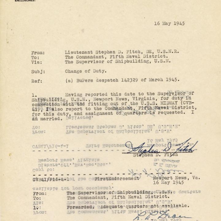 Primary Image of Change of Duty Request