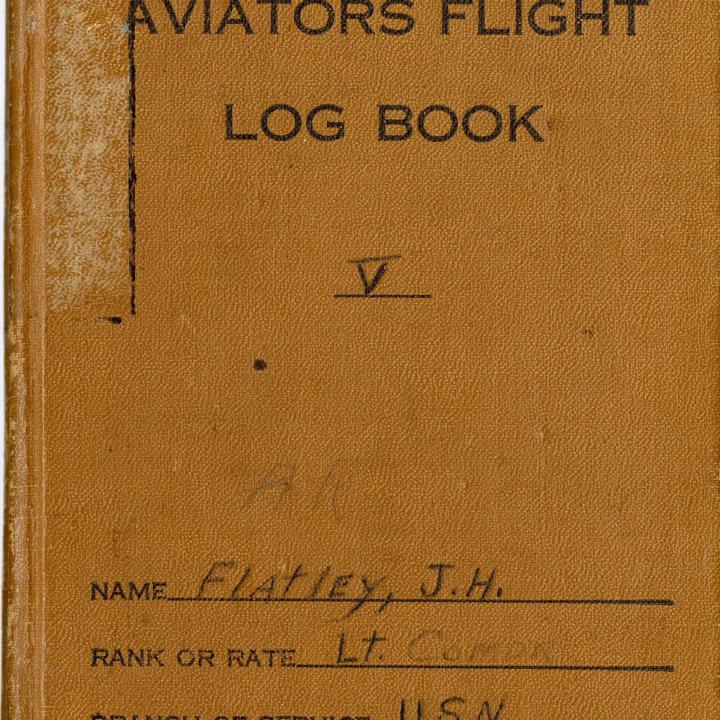 Primary Image of Aviators Flight Log Book (1939-1942) of James H. Flatley, Jr.
