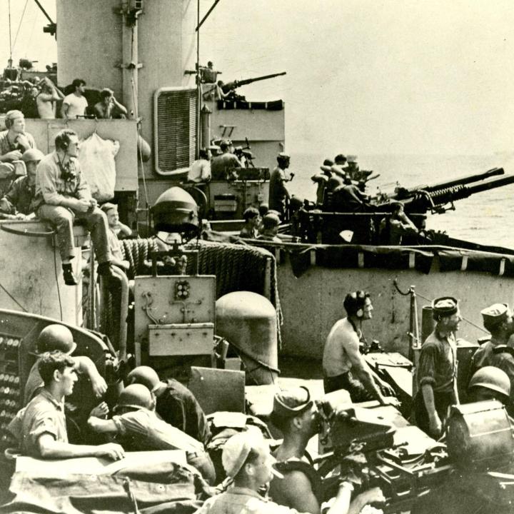 Primary Image of Anti-aircraft Guns of the USS Laffey (DD-724) at Work