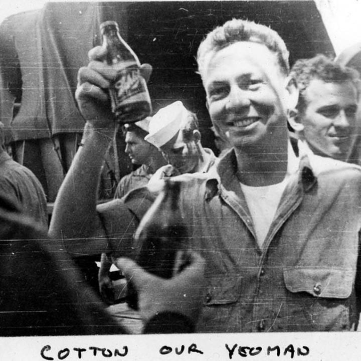 Primary Image of Members of the VF-1 Squadron Enjoying Beers