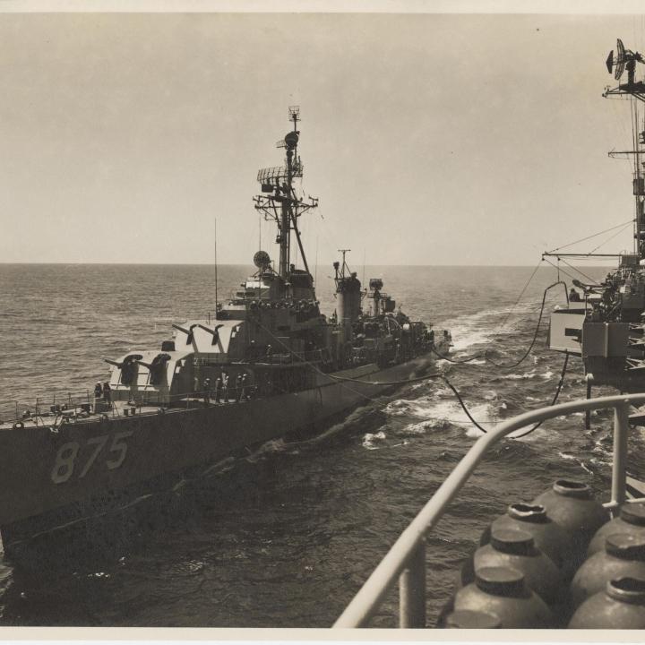 Primary Image of The USS Yorktown (CVA-10) Refueling the USS Henry W. Tucker (DD-875)