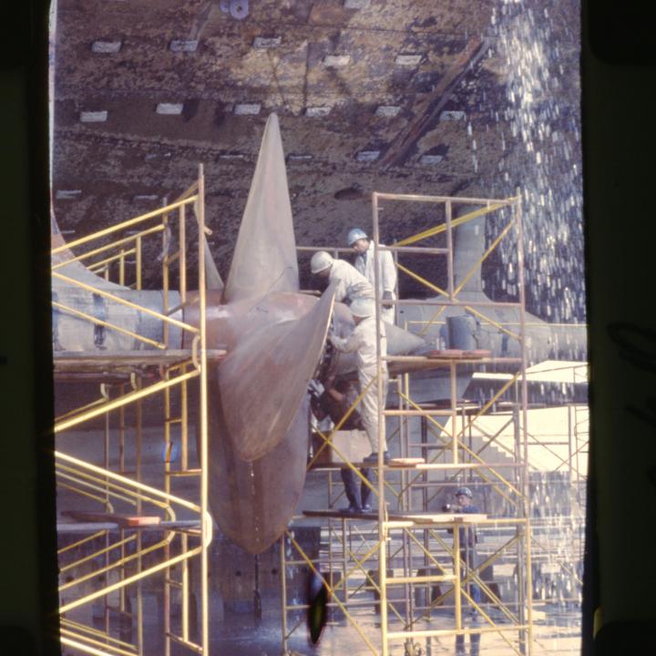 Primary Image of View of The USS Yorktown (CVS-10) Undergoing Repairs While in Drydock