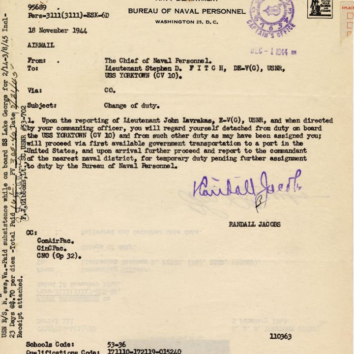 Primary Image of Change of Duty Orders