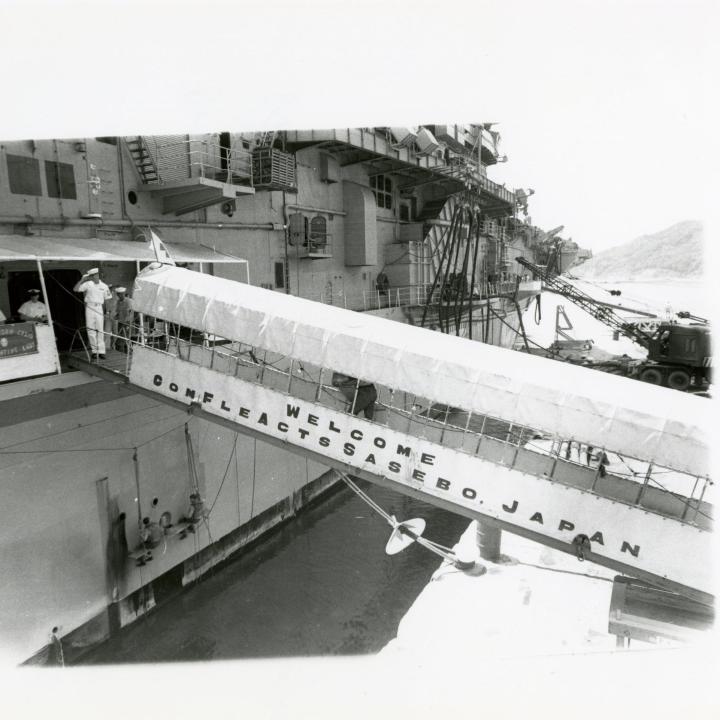 Primary Image of USS Yorktown (CVS-10) Visits Sasebo, Japan in 1968