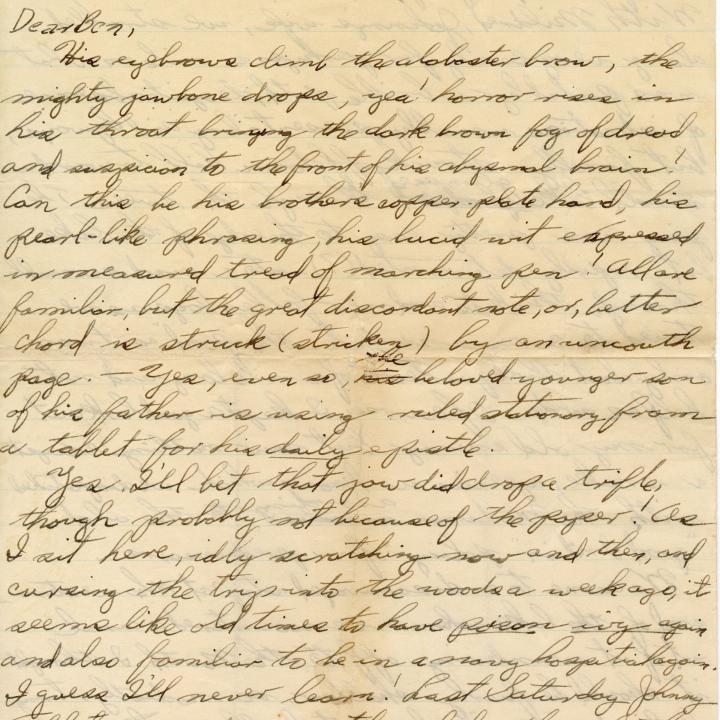 Primary Image of Letter From Elisha "Smokey" Stover to his Brother Benjamin Dated November 9, 1941