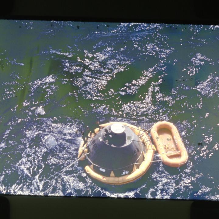 Primary Image of Apollo 8 Capsule at Sea