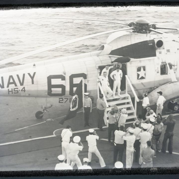 Primary Image of The Crew of Apollo 8 Arrives on The USS Yorktown (CVS-10)