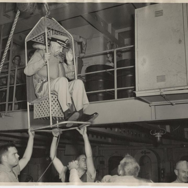 Primary Image of Admiral Hickey in a Boson's Chair