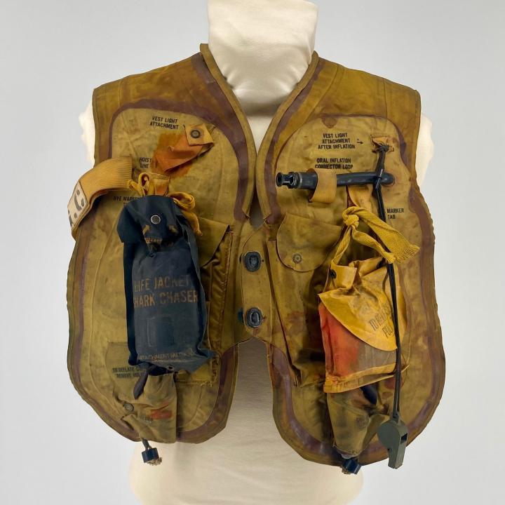 Primary Image of World War II Naval Aviators' Life Vest of Gerald Hennesy