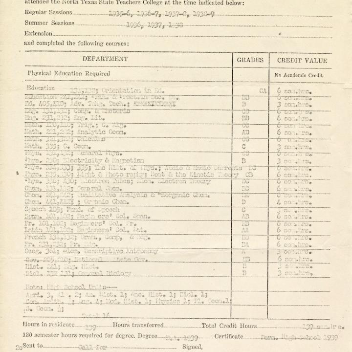 Primary Image of The Academic Record of Elisha "Smokey" Stover