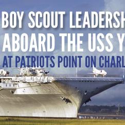 Boy Scout Leadership Summit Abroad the USS Yorktown