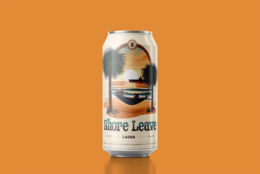 Beer can of Shore Leave Lager