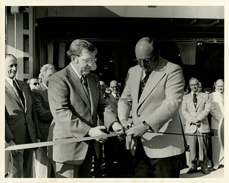 Ribbon cutting on opening day at Patriots Point