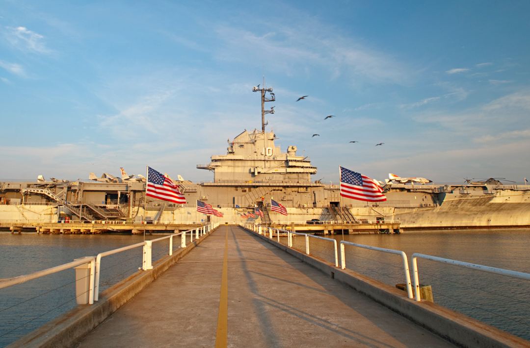 View of the USS Yorktown