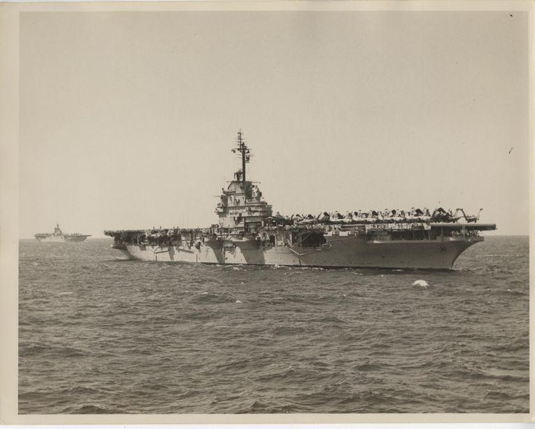 USS Yorktown (CV-13) on the seas while in commission