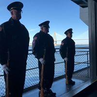 Three soldiers stand next to each other at the 2019 Yorktown Crew Reunion Brings more than 300 to Patriots Point